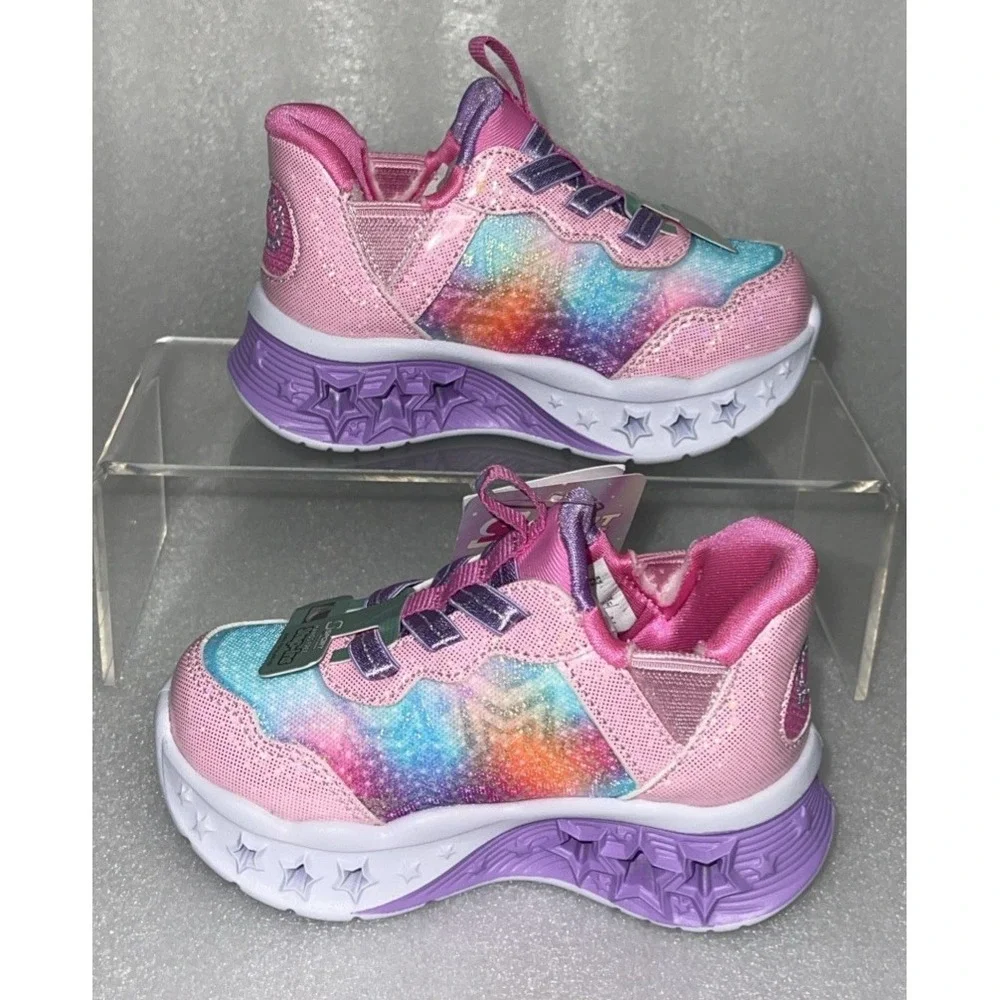S Sport By Skechers Olive‎ Sneakers Light Up Stretch Laces Toddler Girls Size 5